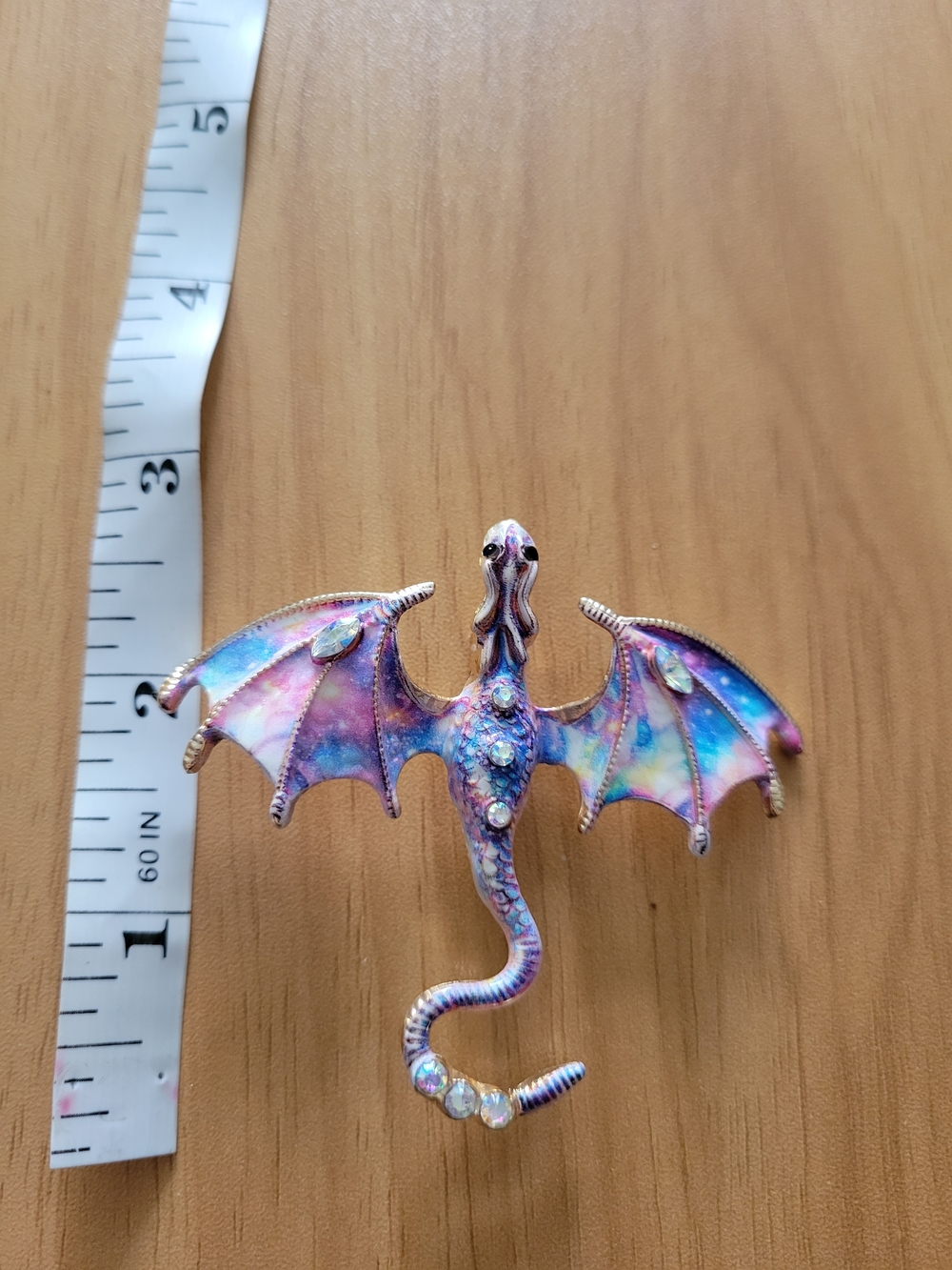 🧋NEW🧋Iridescent Purple-Blue Dragon Brooch Pin - Statement Women's Jewelry
